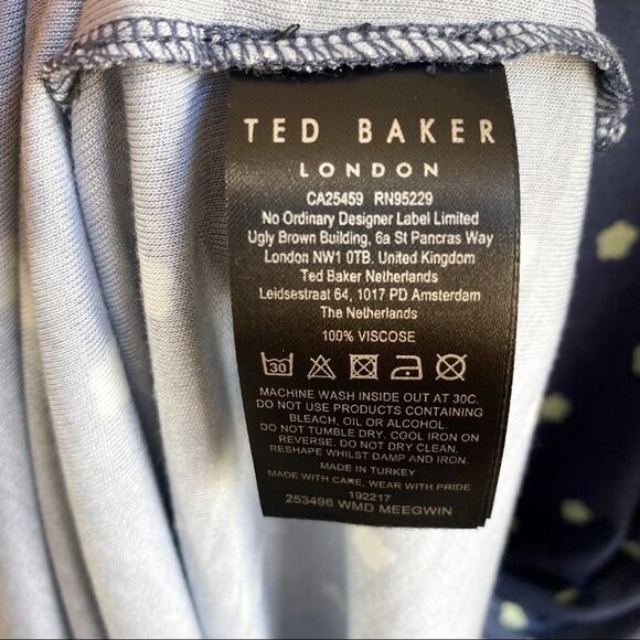 NWT Ted Baker Ditsy Spot Long‎ Sleeve Dress - Picture 5 of 6